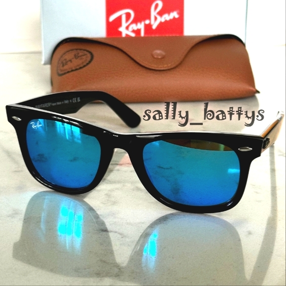 RayBan (Store Display) Wayfarer Blue Mirror RB2140 - Picture 5 of 17
